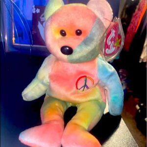 RARE TY Tie-Dye Beanie Baby from the Peace Collection